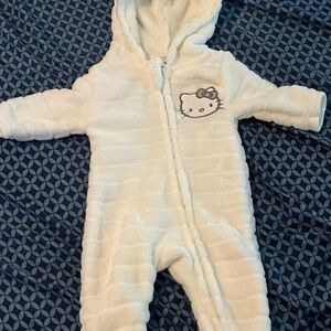 Hello Kitty White Cozy Footie One Piece